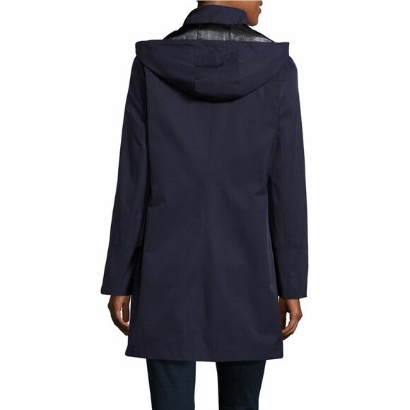 New! IVANKA TRUMP Women's Zip-Front Removable Hood Anorak Jacket Size Small Blue - Picture 2 of 3